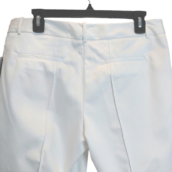 Worthington women modern fit white ankle casual dress straight pants size 10 NWT - Picture 7 of 11